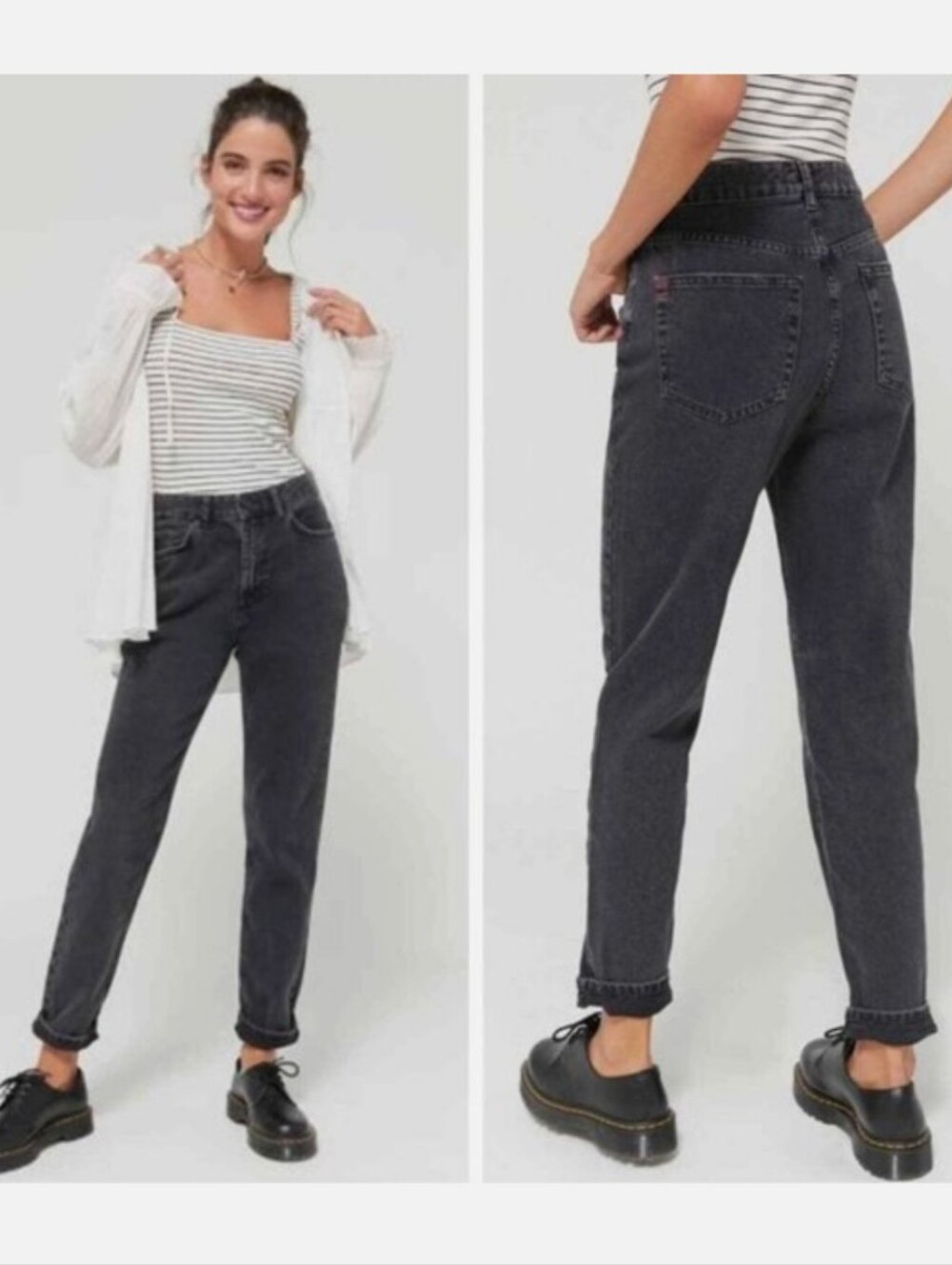 BDG Urban Outfitters Washed Black High-Rise Mom Jeans Size 31